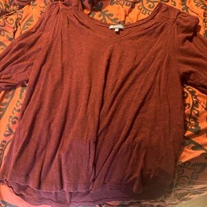 Women's Burgundy Top